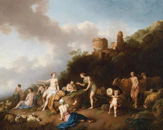 Pastoral landscape with Diana and her nymphs - Christian Wilhelm Ernst Dietrich — artwork view