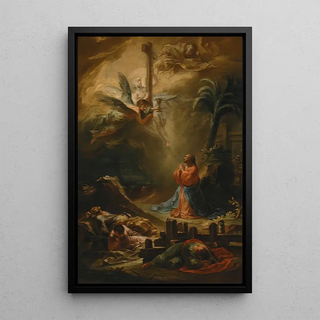 L'agonie dans le jardin - Christian Wink — framed artwork on a wall