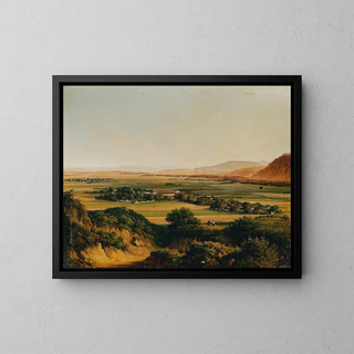View of Vienna from Bisamberg - Christian von Plattensteiner — framed artwork on a wall
