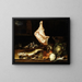 Still life with a piece of veal, vegetables, and fish - Christian von Thum — framed artwork on a wall