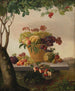 A basket of fruits in a landscape - Christine Løvmand — artwork view