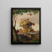 A basket of fruits in a landscape - Christine Løvmand — framed artwork on a wall