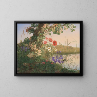 Floral composition - Christine Løvmand — framed artwork on a wall