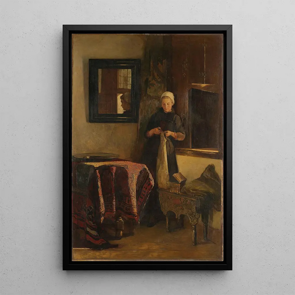 A Sunny Corner - Christoffel Bisschop — framed artwork on a wall