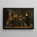 Genre scene in a tavern - Christoffel Jacobsz van der Laemen — framed artwork on a wall