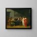 Interior with figures playing cards - Christoffel Jacobsz van der Laemen — framed artwork on a wall