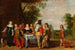 Company at the table in a park - Christoffel Jacobsz van der Lamen — artwork view