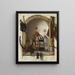 Niche with falconry equipment - Christoffel Pierson — framed artwork on a wall