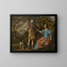 Portrait of a hunter with a lady - Christoffel Pierson — framed artwork on a wall