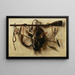 Still life with falconry instruments - Christoffel Pierson — framed artwork on a wall
