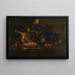 Still life with meat and dead birds - Christoffel Puytlinck — framed artwork on a wall