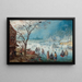 Winter Landscape Painting - Christoffel van den Berghe — framed artwork on a wall