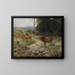 Deer and fallow deer at the edge of the forest - Christoffer Drathmann — framed artwork on a wall