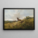 Deer in an Autumn Landscape - Christoffer Drathmann — framed artwork on a wall
