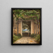 A pergola in Italy - Christoffer Wilhelm Eckersberg — framed artwork on a wall