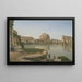 View across the Tiber from Trastevere towards Castel Sant'Angelo - Christoffer Wilhelm Eckersberg — framed artwork on a wall