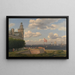 View of the Swedish coast from the walls of Kronborg Castle - Christoffer Wilhelm Eckersberg — framed artwork on a wall