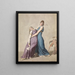 a painting of a woman supporting another woman who has fainted while reading a letter - Christoffer Wilhelm Eckersberg — framed artwork on a wall
