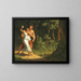 A seduction scene in a forest - Christoffer Wilhelm Eckersberg — framed artwork on a wall