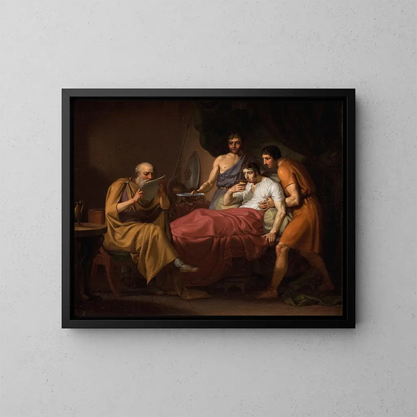 Alexander the Great on his deathbed - Christoffer Wilhelm Eckersberg — framed artwork on a wall