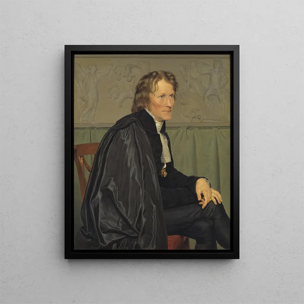 Bertel Thorvaldsen the Danish sculptor - Christoffer Wilhelm Eckersberg — framed artwork on a wall