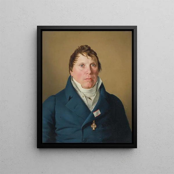 The Danish governor Lund - Christoffer Wilhelm Eckersberg — framed artwork on a wall