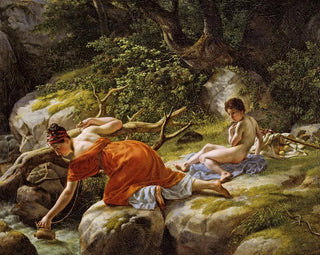 Hagar and Ishmael in the desert - Christoffer Wilhelm Eckersberg — artwork view