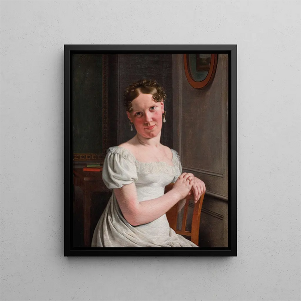 Julie Eckersberg née Juel, the artist's second wife - Christoffer Wilhelm Eckersberg — framed artwork on a wall