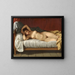 Sleeping Model Painting - Christoffer Wilhelm Eckersberg — framed artwork on a wall