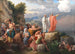 Moses parting the Red Sea and Pharaoh's army being overwhelmed - Christoffer Wilhelm Eckersberg — artwork view