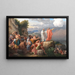Moses parting the Red Sea and Pharaoh's army being overwhelmed - Christoffer Wilhelm Eckersberg — framed artwork on a wall