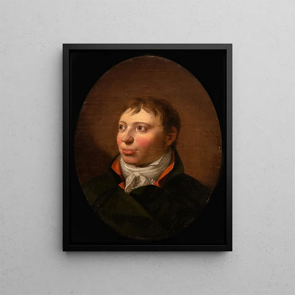 Portrait of a Man - Christoffer Wilhelm Eckersberg — framed artwork on a wall