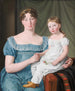 Portrait of a noble woman Sophie Hedvig Løvenskiold and her three-year-old daughter - Christoffer Wilhelm Eckersberg — artwork view