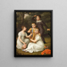 Portrait of the owner of the Chamberlain plantation and vice-governor of the Antilles. The four children of Søbøtker painted in the garden of Hummeltofte - Christoffer Wilhelm Eckersberg — framed artwork on a wall