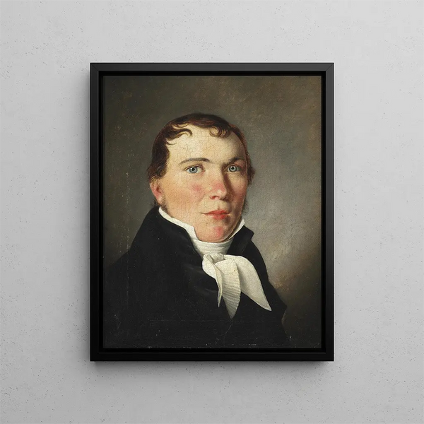 Portrait of the Businessman Ipsen - Christoffer Wilhelm Eckersberg — framed artwork on a wall