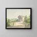 Perspective of the Frederiksberg Garden near the Castle and the Apollo Temple - Christoffer Wilhelm Eckersberg — framed artwork on a wall