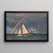 Rainbow at Sea and a Cross-Draw with Other Ships - Christoffer Wilhelm Eckersberg — framed artwork on a wall