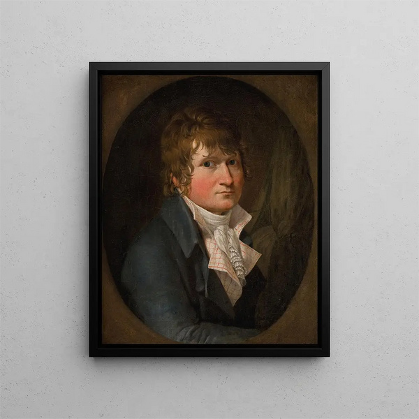 Self-portrait painting - Christoffer Wilhelm Eckersberg — framed artwork on a wall