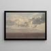 Study of clouds above the sea - Christoffer Wilhelm Eckersberg — framed artwork on a wall