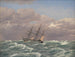 La Corvette Galathea dans une tempête en mer du Nord - Christoffer Wilhelm Eckersberg — artwork view
