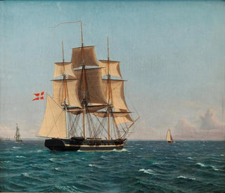 La Corvette Najaden sous voiles - Christoffer Wilhelm Eckersberg — artwork view