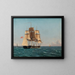 La Corvette Najaden sous voiles - Christoffer Wilhelm Eckersberg — framed artwork on a wall