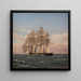 La corvette Najaden sous voiles - Christoffer Wilhelm Eckersberg — framed artwork on a wall