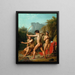 Three Spartan Boys Training in Archery - Christoffer Wilhelm Eckersberg — framed artwork on a wall