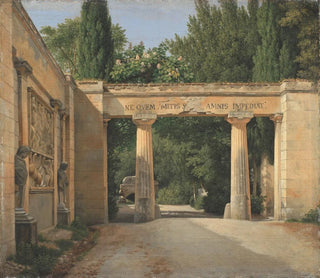 View of the garden of Villa Borghese in Rome - Christoffer Wilhelm Eckersberg — artwork view