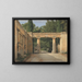 View of the garden of Villa Borghese in Rome - Christoffer Wilhelm Eckersberg — framed artwork on a wall