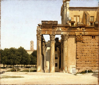 View of the Via Sacra in Rome - Christoffer Wilhelm Eckersberg — artwork view