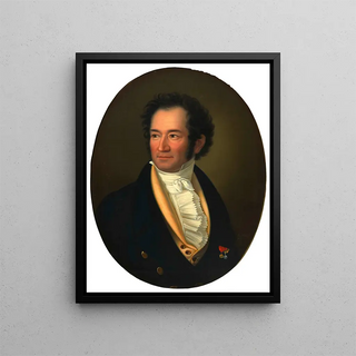 Portrait of a Gentleman - Christoph Frank — framed artwork on a wall