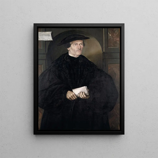 Portrait of Boniface Amerbach - Christoph Roman — framed artwork on a wall