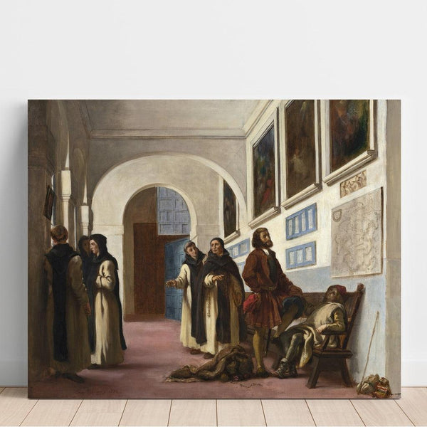 Reproduction of the painting Christophe Colomb et son fils à La Rábida - Eugène Delacroix